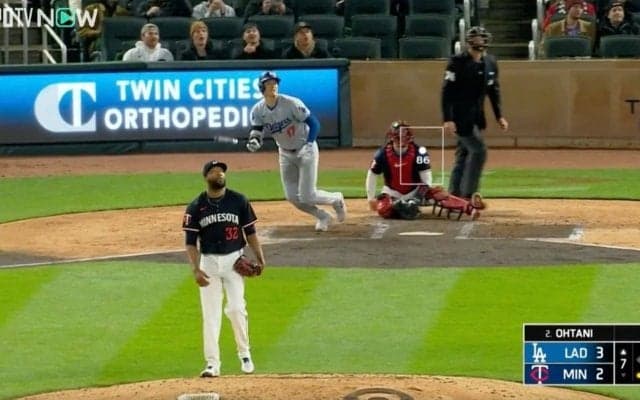 あれ…？ 大丈夫かな！？ 大谷翔平、一瞬だけホームラン“確信歩き” 高く上がりすぎたフライボールにビックリ… 全力ダッシュする瞬間が話題に