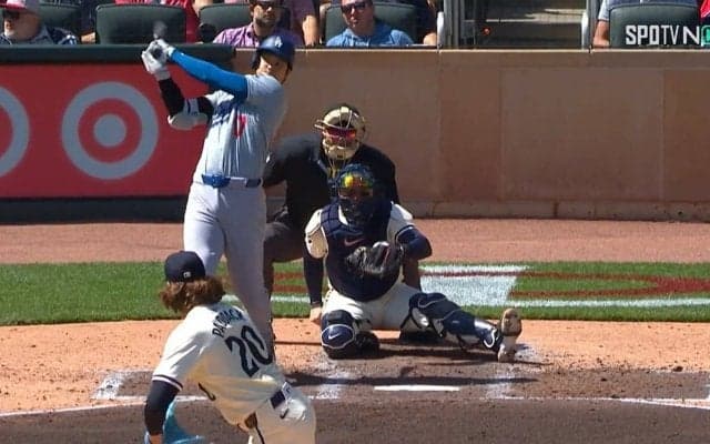 球がつぶれそう！大谷翔平の爆速打球が一瞬でライト前まで到達「日課の打球速度コンテスト」