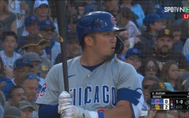 カブス鈴木誠也は4打席3三振とひと休み 松井裕樹が4球で1回無失点のパドレスが2ケタ得点で大勝