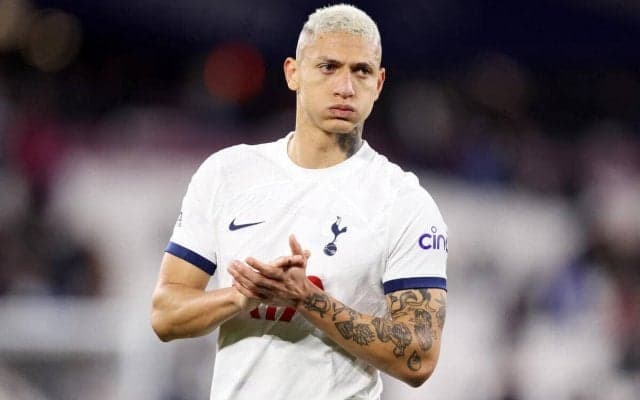 ヒザに問題のリシャルリソンは2試合続けて欠場…2週間後のアーセナル戦が復帰目標に