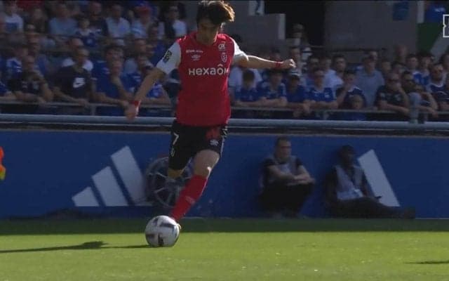 「激アツ！」「代表でもみたい！」伊東純也のワンタッチ突破からドンピシャクロス→中村敬斗が豪快ヘディングゴール！日本代表コンビの完璧すぎる崩しにファン熱狂「かっこよすぎ」