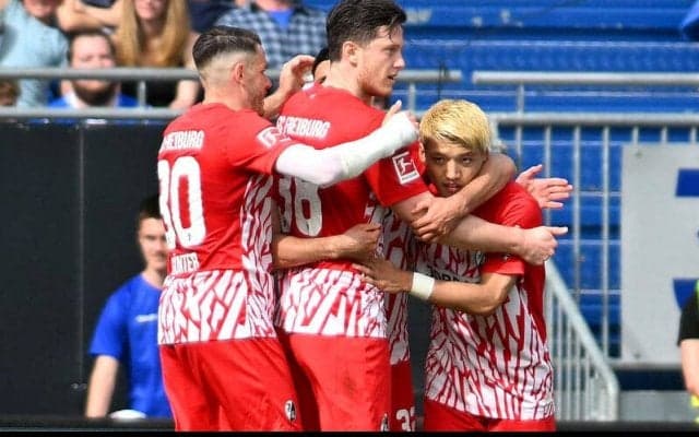 フライブルクが堂安の今季7点目で最下位ダルムシュタットに辛勝！【ブンデスリーガ】