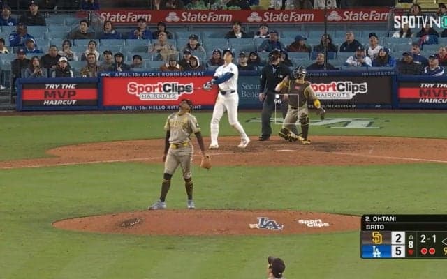 大谷翔平は上空何メートルまで打ち上げたの？夜空に消えかけた時速177.5キロ、角度43度“特大フライ”の行方