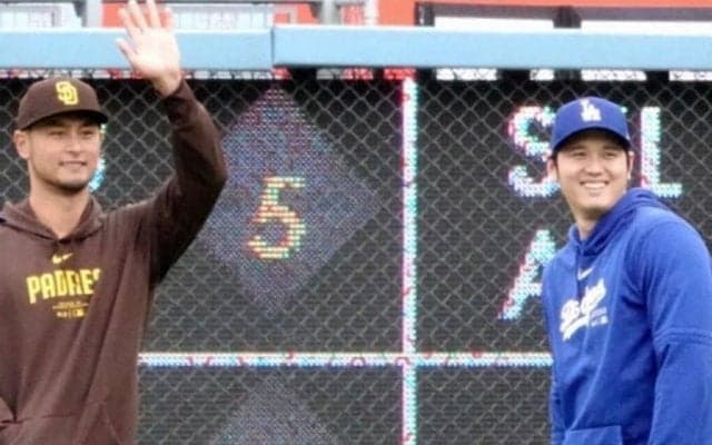 大谷翔平より「身長デカイ」　日本感激のワンシーン…うなずく“大先輩”が「優しすぎる」