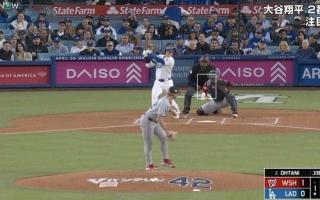 あれっ…！？ 大谷翔平、ミスっても大変なことが起きる　“異常な速さ”のスイングスピードでヤバすぎる高速ゴロ　ファン騒然 「化け物だな」「打撃はパワー」