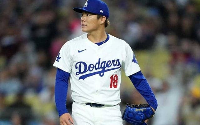 ド軍本拠地に日本人スター登場　気になって仕方ない山本由伸…豪華共演が「すごい絵」