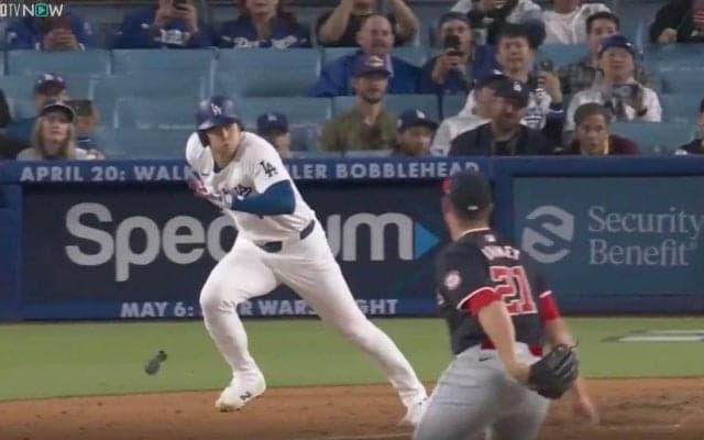 大谷翔平、一瞬で消えた！ 中継カメラが追いつけない…　走り出した瞬間に急加速するスピードがヤバい “爆速内野安打”にファン騒然「笑うしかない」「この人ピッチャーだぞｗ」