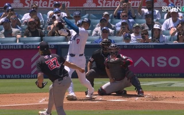 大谷翔平が初球打ちを我慢した！監督の苦言活かしたロケットヒット 打球がライト前まで“瞬間移動”