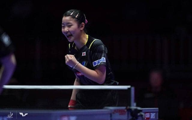 張本美和が世界3位の中国勢撃破で会心ガッツポーズ　王芸迪に4－1勝利でベスト8進出【ITTFワールドカップ2024】