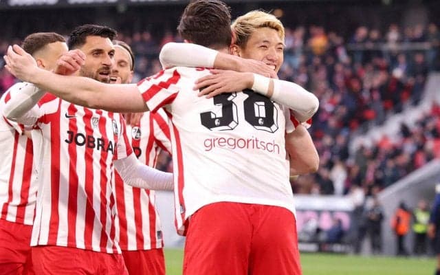 堂安律がピンポイントの左足クロス！ グレゴリッチュとのホットライン開通で今季3アシスト目