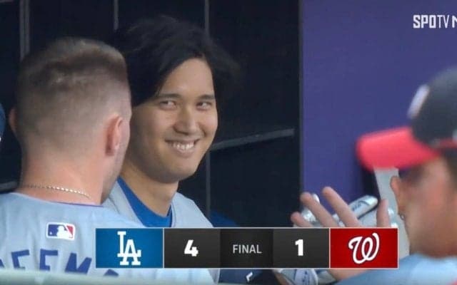 大谷翔平に一体、何が起こったのか…！？ ベンチで見せた“変顔”がヤバすぎると話題に　ファン騒然 「えっ？w」「さすがに反則でしょ」
