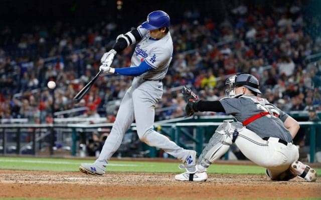 【MLB】大谷翔平、メジャートップ12本目“186キロ”弾丸二塁打で「9試合連続安打」　スミスの適時打で生還