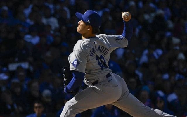 【MLB】山本由伸が2勝目、あわや顔面直撃“169キロ”弾丸ライナー好捕の一幕も　「どうやってこのプレーをしたんだ」と公式が絶賛