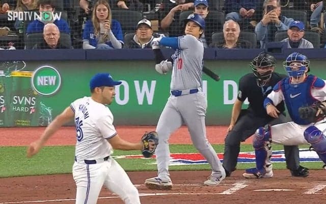 大谷翔平、超速192キロで全米の度肝を抜いた！MLB識者「これぞ21世紀の殺人打線」と驚愕するドジャース打線が菊池雄星を襲った瞬間