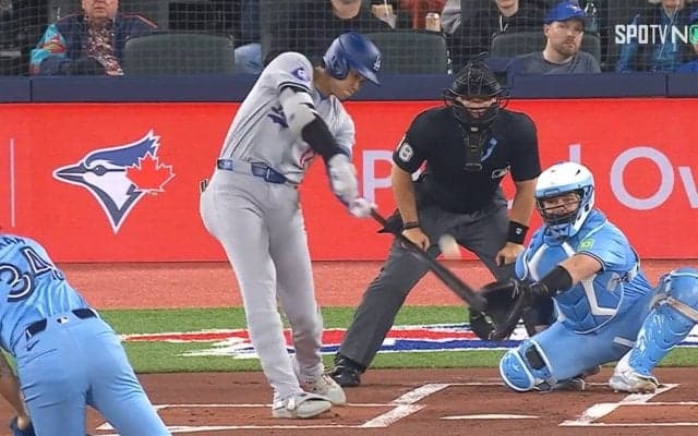 大谷翔平、本拠地ならHRレベルの“高速スライス打球”がえぐい 171キロが空中で急激変化の衝撃「悔しい」「一瞬、いったかと」