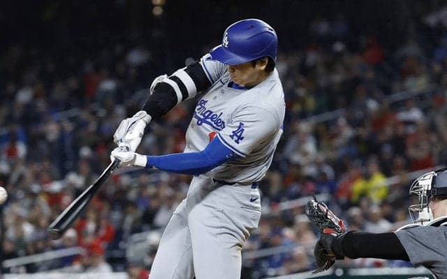 【MLB】大谷翔平、192キロ→191キロ→186キロでド軍上位を独占　菊池雄星からは自身最速打、米データ会社が驚愕データ紹介