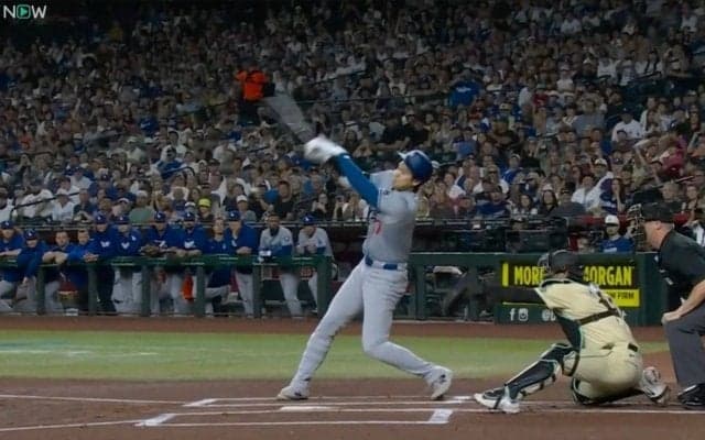 えっ！大丈夫かよ… 大谷翔平のバットに“異変”か？　想像を超える… 聞いたことない“打球音”にファン騒然 「今の何！？」「ボール潰れたのかな」