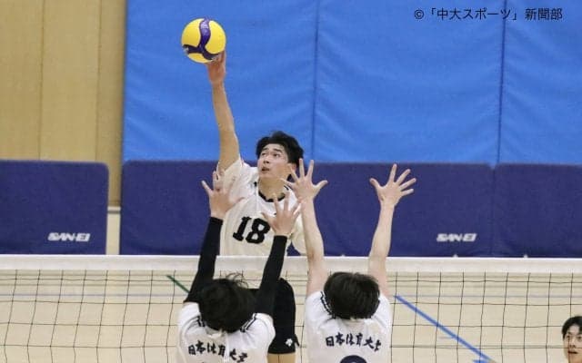 昨年の敗戦を乗り越え、見事ストレート勝利を飾る─ 春季関東大学バレーボールリーグ戦　対日体大