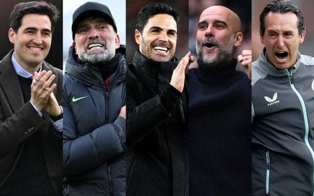 プレミア最優秀監督の最終候補5名が発表！ ペップ、クロップ時代にアルテタが割り込むか？