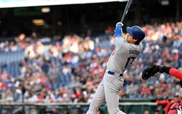 【MLB】大谷翔平、“魔球”ナックルボールを107メートル大飛球も届かず…… 4試合ぶりのナ・リーグ首位タイ12号に期待