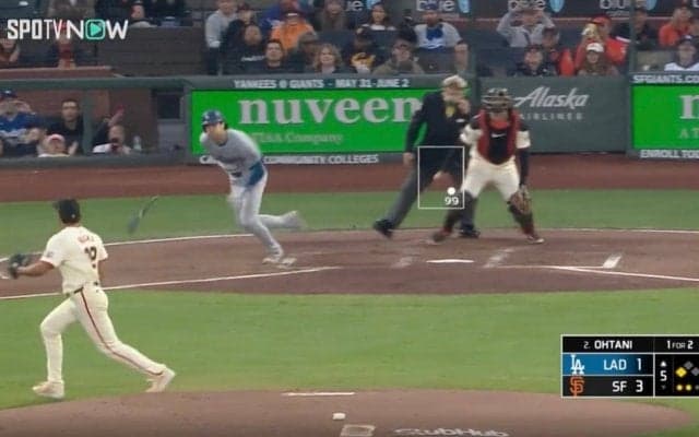 大谷翔平、第何形態に突入した…！？ もはや人間じゃない… ヤバすぎる驚愕スピード　ボテボテの内野ゴロ→タイムリー安打にする瞬間「モーターついてる」「違和感は？」