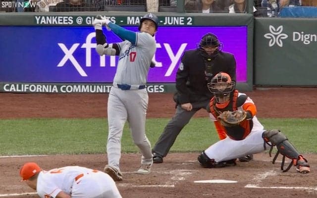 大谷翔平 6戦ぶり今季12号ソロ　先発復帰2試合目で驚速の一発、本塁打王争いトップタイに浮上