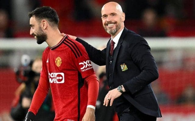 「絶対に引き止めたい」退団報道も出ているB・フェルナンデスの去就にテン・ハグ監督が言及「彼はクラブを愛している」