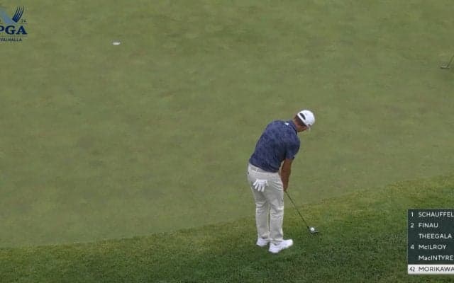 【動画】コリン・モリカワは5位発進　12番パー4では芸術的な転がしアプローチでチップインバーディ