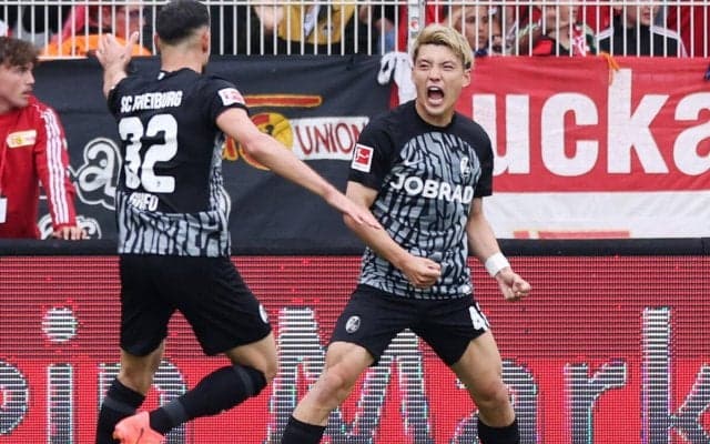 「これは素晴らしい」「調子良いな〜」堂安律がシーズンラストゲームで豪快ヘッド！ ブンデスハイを更新する7点目で締めくくる