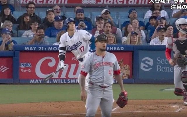 息してる…？ 大谷翔平、“変態パワー弾”を打った瞬間に“異変”が起きた…！？ カモられた投手のリアクションがヤバすぎると話題に 「あの打ち方で入るとは…」「この顔ｗ」