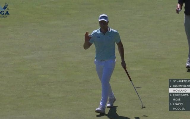 【動画】ビクトル・ホブランドは単独3位　3連続バーディなど「66」を記録