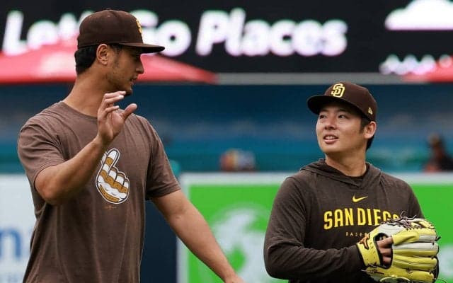 パドレス松井裕樹はWBCで苦しんだボールにも対応　ダルビッシュ有は「言葉が見つからないくらい大きな存在」