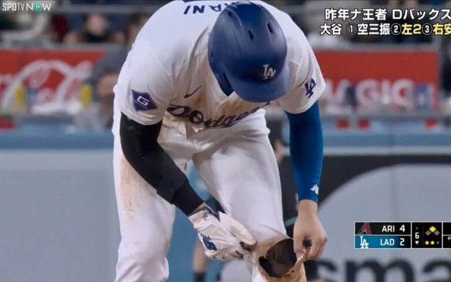 大谷翔平、1試合2盗塁でユニまた"破れた" 「やぶれすぎw」「もろすぎやろ」大ハッスルの瞬間