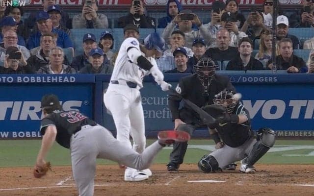 エンゼルス時代と違う…！？ 大谷翔平、何かが変わった…！ 古田敦也氏が称賛、ボールを潰した“強烈ライナー”がヤバすぎる　ファン騒然「打率4割も見える？」「確実に変わった」