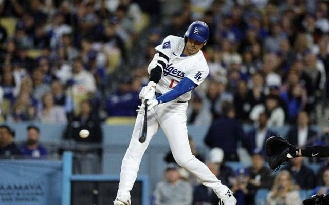 【MLB】大谷翔平、わずか打者3人“左腕対策”のオープナーから左前打　4試合連続安打で出塁