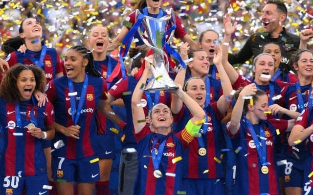 ボンマティ＆プテジャスのバロンドールコンビがゴール、圧巻のバルセロナが女子CL3連覇達成！ シーズン4冠と圧倒的な強さを見せる【UWCL】