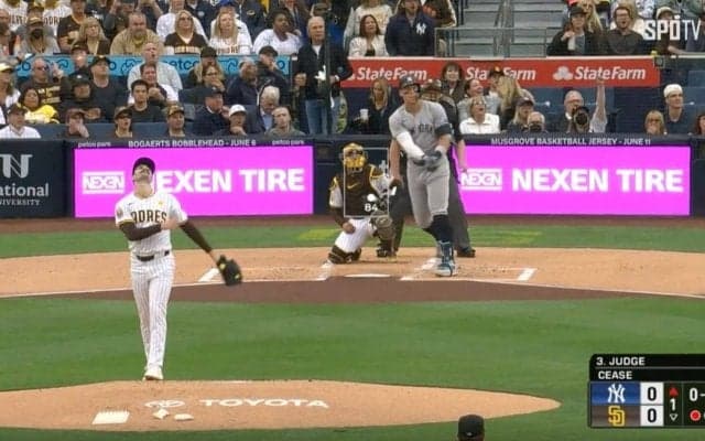 息してるか…？ ヤンキース主砲ジャッジ、特大アーチを打った瞬間に“異変”が起きた…！？ 相手投手の“謎の動き”が話題に「おかしくなるわ」「しょうがないw」