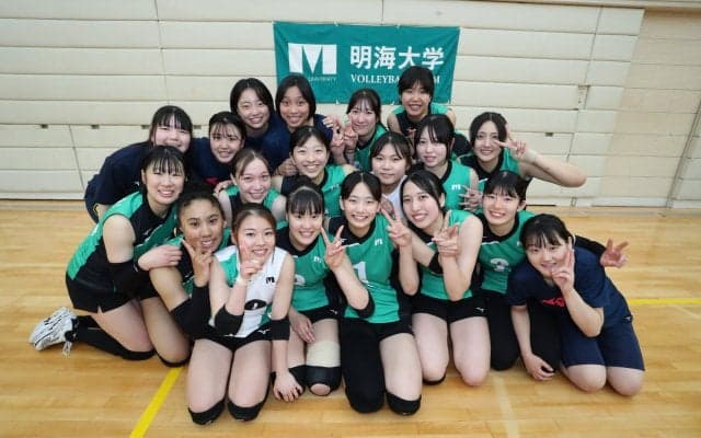 明海大女子が初の1部昇格　関東大学バレーボールリーグ