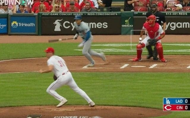 えっ？ いきなり走った…！？ 大谷翔平にネット上が総ツッコミ！ 初球打ち→全力疾走の“全力プレー”にファン騒然 「頑張りすぎだろ」「無理しないで欲しい」