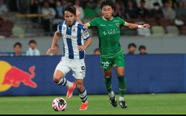 久保建英は後半序盤までプレー！　ソシエダが前後半の終盤2発で東京Vに勝利【親善試合】