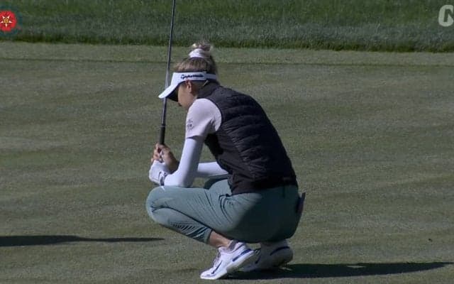 【動画】世界ランク1位のネリー・コルダが12番パー3でまさかの池ポチャ3回