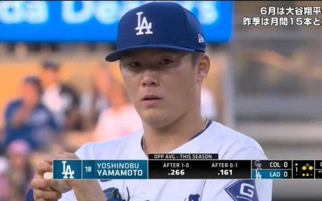 この叫び声は誰！？山本由伸、熱投の最中に響いた聞き慣れないレベルの“絶叫”とまさかの張本人