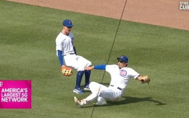 一体、何が起きた…！？ カブス・鈴木誠也に“異変”が起こった…！？　予想外のアクシデント発生→超ミラクルプレーの瞬間「危ねっ！」「どういう状況？ｗ」