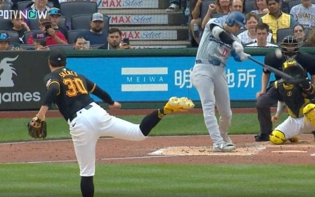 一体、何が起こった…！？ 大谷翔平、もはや人間じゃない　剛速球161キロ→打球速度170キロで打ち返す… 高速特大アーチに敵地騒然「怪物だな」「打撃はパワー」