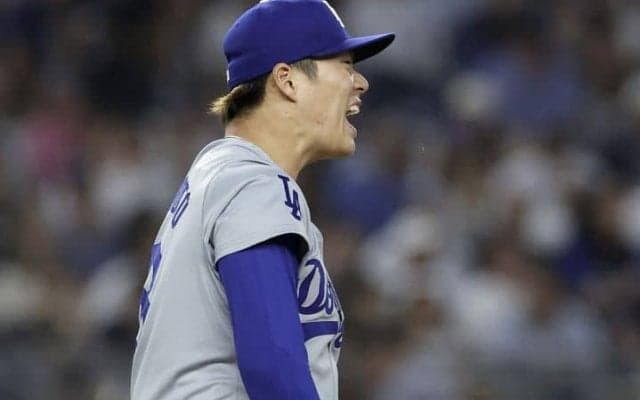 山本由伸がヤンキース打線を手玉「とにかくすごい」現地記者も賛辞！ 12人連続アウトの圧巻投球！ スタントンから三振で雄叫び