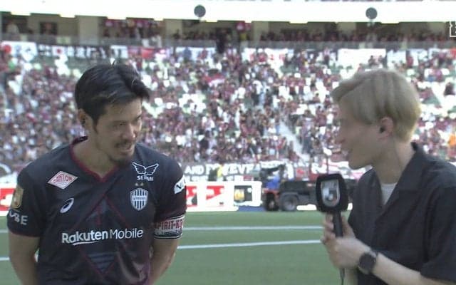 「頭ちょっとパニック」日本代表・古橋亨梧が古巣戦“初解説”で大緊張　元チームメイトにタジタジ質問もファンは大喜び「可愛過ぎてキュンです」「200%良い人」