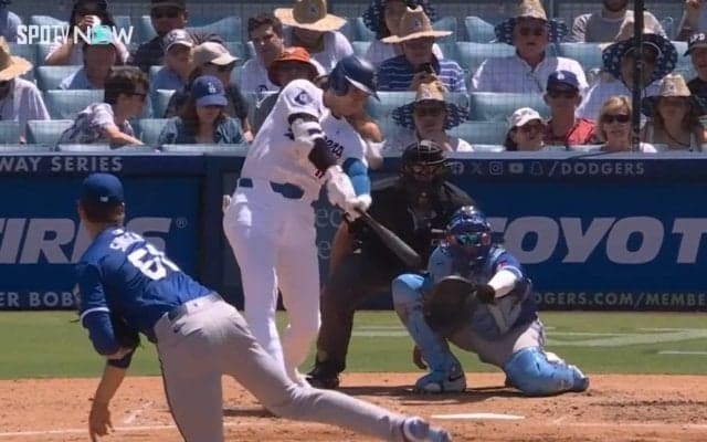 大谷翔平、とんでもなく豪快な“ゴルフスイング”角度39度で飛び出した超高弾道19号がエグい「ホームランアーチストの弾道」「昨日からスイングが別人」