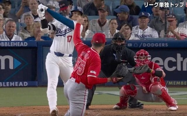 一体、何が起こった！？ 大谷翔平の特大アーチで“異変”が起きた…！？ 被弾した相手投手のリアクションが話題に「秒で確信」「またホームランかよ感w」