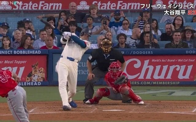 大谷翔平、明らかに他とは違う“野球外”の打球音 現地放送席で話題「木製バットでゴルフボールを打つとあんな音」