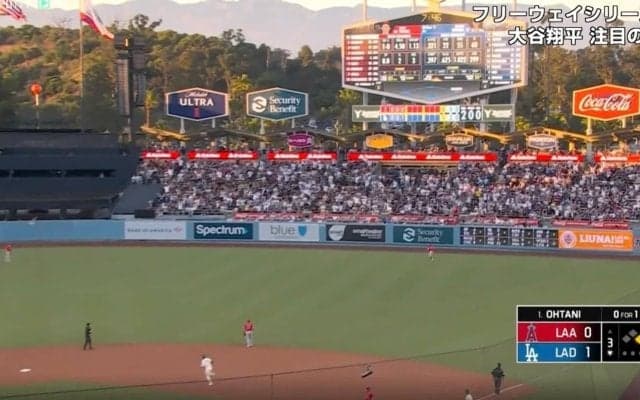 そりゃそうなるだろ！ 大谷翔平、特大アーチでエ軍外野手が“衝撃の行動” ファン騒然「あきらめ早っ…」「一発ですっかり意気消沈」